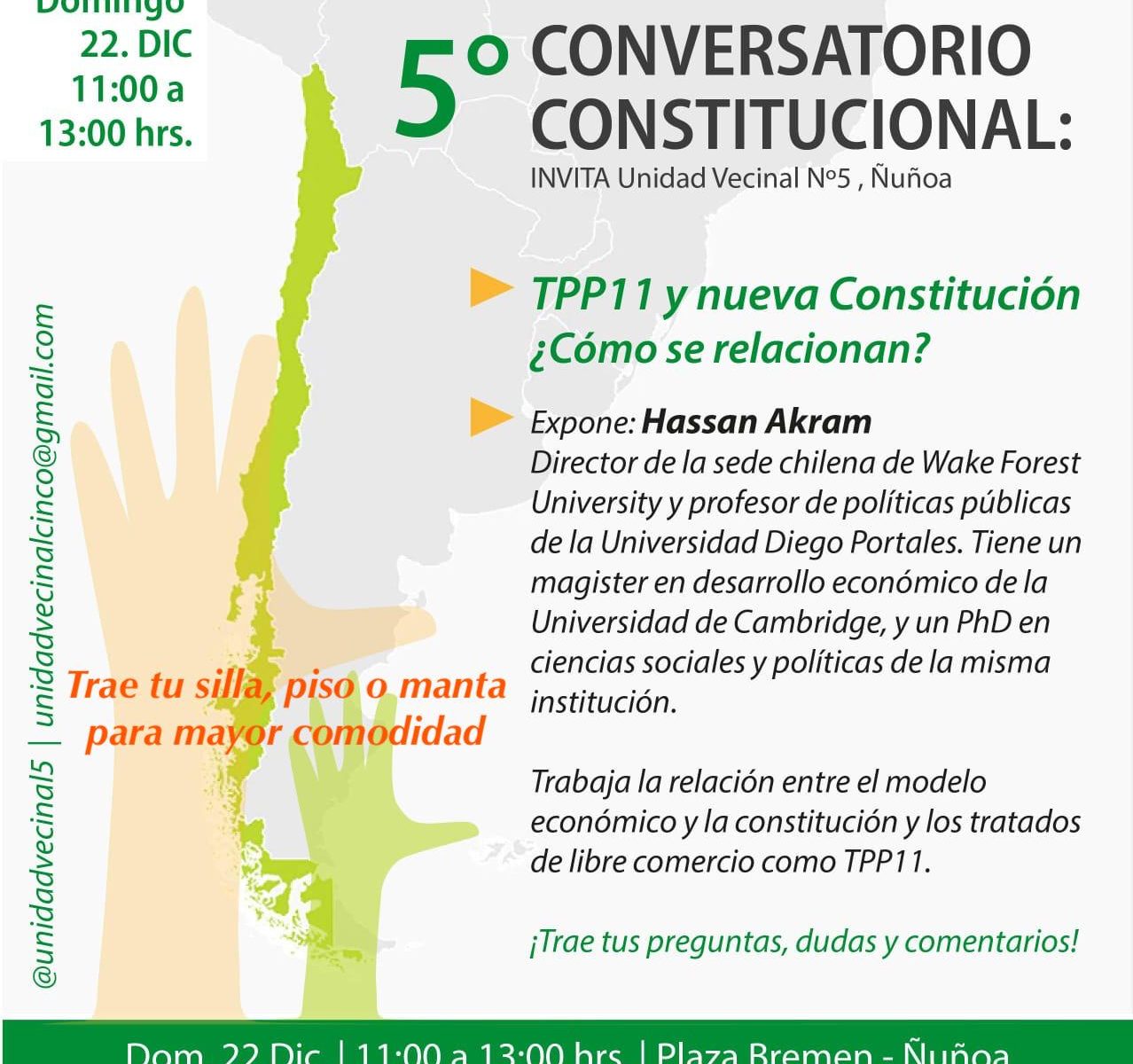 5º conversatorio constitucional de la junta de vecinos plaza bremen