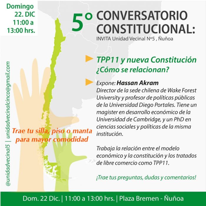 5º conversatorio constitucional de la junta de vecinos plaza bremen